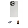ieg™ iPhone 13 Pro Max Kılıf Ahenk Çizgi Prime - Şeffaf Maxco Cam Ekran Koruyucu + Renkli Kamera Lens Koruma Cam - SI