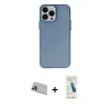 ieg™ iPhone 13 Pro Max Kılıf Ahenk Çizgi Prime - Şeffaf Pasifik Cam Ekran Koruyucu + Rainbow Kamera Lens Koruma Cam - MR