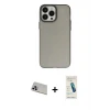 ieg™ iPhone 13 Pro Max Kılıf Ahenk Çizgi Prime - Şeffaf Pasifik Cam Ekran Koruyucu + Rainbow Kamera Lens Koruma Cam - MR