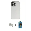 ieg™ iPhone 13 Pro Max Kılıf Ahenk Çizgi Prime - Siyah 18D Cam Ekran Koruyucu + Rainbow Kamera Lens Koruma Cam - BZ