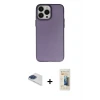 ieg™ iPhone 13 Pro Max Kılıf Ahenk Çizgi Prime - Siyah 6D Mat Seramik Hayalet Nano Ekran Koruyucu + Pers Alüminyum Kamera Lens - LT