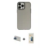 ieg™ iPhone 13 Pro Max Kılıf Ahenk Çizgi Prime - Siyah 6D Mat Seramik Hayalet Nano Ekran Koruyucu + Rainbow Kamera Lens Koruma Cam - MI