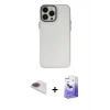 ieg™ iPhone 13 Pro Max Kılıf Ahenk Çizgi Prime - Siyah Bilvis 5in1 5D Magic Hayalet Cam Ekran Koruyucu + Pers Alüminyum Kamera Lens - GI
