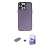 ieg™ iPhone 13 Pro Max Kılıf Ahenk Çizgi Prime - Siyah Bilvis 5in1 5D Magic Hayalet Cam Ekran Koruyucu + Renkli Kamera Lens Koruma Cam - MI