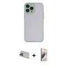 ieg™ iPhone 13 Pro Max Kılıf Ahenk Çizgi Serisi - Siyah Bilvis 3D Mat Cam Ekran Koruyucu + Rainbow Kamera Lens Koruma Cam - MR