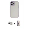 ieg™ iPhone 13 Pro Max Kılıf Ahenk Çizgi Serisi - Siyah Bilvis 3D Mat Cam Ekran Koruyucu + Rainbow Kamera Lens Koruma Cam - MR