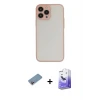 ieg™ iPhone 13 Pro Max Kılıf Ahenk Çizgi Serisi - Siyah Bilvis 5in1 5D Magic Hayalet Cam Ekran Koruyucu + Shine Kamera Lens Koruma Cam - PE