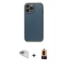 ieg™ iPhone 13 Pro Max Kılıf Ahenk Işık - Şeffaf Maxco Cam Ekran Koruyucu + Pers Alüminyum Kamera Lens - SABE