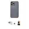 ieg™ iPhone 13 Pro Max Kılıf Ahenk Işık - Şeffaf Maxco Cam Ekran Koruyucu + Pers Alüminyum Kamera Lens - SABE