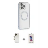 ieg™ iPhone 13 Pro Max Kılıf Ahenk Işık Serisi - Siyah Joko 5D Cam + Shine Kamera Lens - GD