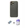 ieg™ iPhone 13 Pro Max Kılıf Ahenk Işık - Siyah Bilvis 5in1 3D Magic Cam Ekran Koruyucu + Shine Kamera Lens Koruma Cam - GI