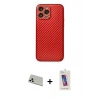 ieg™ iPhone 13 Pro Max Kılıf Ahenk Işık - Siyah Joko 5D Cam + Rainbow Kamera Lens Koruma Cam - BZ
