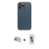 ieg™ iPhone 13 Pro Max Kılıf Ahenk Işık - Siyah Joko 5D Cam + Rainbow Kamera Lens Koruma Cam - BZ
