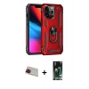 ieg™ iPhone 13 Pro Max Kılıf Ahenk Klasik Koleksiyonu - Şeffaf 360 Full Body Arka Koruyucu + Rainbow Kamera Lens Koruma Cam - KI