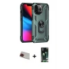 ieg™ iPhone 13 Pro Max Kılıf Ahenk Klasik Koleksiyonu - Şeffaf 360 Full Body Arka Koruyucu + Rainbow Kamera Lens Koruma Cam - KI