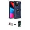 ieg™ iPhone 13 Pro Max Kılıf Ahenk Klasik Koleksiyonu - Şeffaf 360 Full Body Arka Koruyucu + Rainbow Kamera Lens Koruma Cam - KI