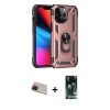 ieg™ iPhone 13 Pro Max Kılıf Ahenk Klasik Koleksiyonu - Şeffaf 360 Full Body Arka Koruyucu + Rainbow Kamera Lens Koruma Cam - KI