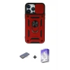 ieg™ iPhone 13 Pro Max Kılıf Ahenk Klasik - Siyah Bilvis 5in1 3D Magic Cam Ekran Koruyucu + Renkli Kamera Lens Koruma Cam - MI
