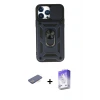 ieg™ iPhone 13 Pro Max Kılıf Ahenk Klasik - Siyah Bilvis 5in1 3D Magic Cam Ekran Koruyucu + Renkli Kamera Lens Koruma Cam - MI