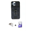 ieg™ iPhone 13 Pro Max Kılıf Ahenk Klasik - Siyah Bilvis 5in1 5D Magic Hayalet Cam Ekran Koruyucu + Pers Alüminyum Kamera Lens - GD