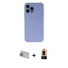 ieg™ iPhone 13 Pro Max Kılıf Ahenk Serisi - Şeffaf Maxco Cam Ekran Koruyucu + Rainbow Kamera Lens Koruma Cam - BZ