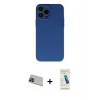 ieg™ iPhone 13 Pro Max Kılıf Ahenk Serisi - Şeffaf Pasifik Cam Ekran Koruyucu + Rainbow Kamera Lens Koruma Cam - MI