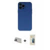 ieg™ iPhone 13 Pro Max Kılıf Ahenk Serisi - Siyah 6D Mat Seramik Hayalet Nano Ekran Koruyucu + Rainbow Kamera Lens Koruma Cam - MR