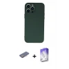 ieg™ iPhone 13 Pro Max Kılıf Ahenk Serisi - Siyah Bilvis 5in1 3D Magic Cam Ekran Koruyucu + Renkli Kamera Lens Koruma Cam - PE