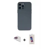 ieg™ iPhone 13 Pro Max Kılıf Ahenk Serisi - Siyah Joko 5D Cam + Pers Alüminyum Kamera Lens - GI