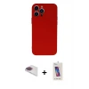 ieg™ iPhone 13 Pro Max Kılıf Ahenk Serisi - Siyah Joko 5D Cam + Pers Alüminyum Kamera Lens - GI