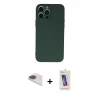 ieg™ iPhone 13 Pro Max Kılıf Ahenk Serisi - Siyah Joko 5D Cam + Pers Alüminyum Kamera Lens - GI