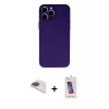 ieg™ iPhone 13 Pro Max Kılıf Ahenk Serisi - Siyah Joko 5D Cam + Pers Alüminyum Kamera Lens - GI