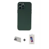 ieg™ iPhone 13 Pro Max Kılıf Ahenk Serisi - Siyah Joko 5D Cam + Rainbow Kamera Lens Koruma Cam - MR
