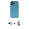 ieg™ iPhone 13 Pro Max Kılıf Ahenk Serisi - Siyah Joko 5D Cam + Rainbow Kamera Lens Koruma Cam - MR