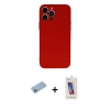 ieg™ iPhone 13 Pro Max Kılıf Ahenk Serisi - Siyah Joko 5D Cam + Shine Kamera Lens Koruma Cam - MI