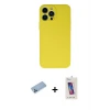 ieg™ iPhone 13 Pro Max Kılıf Ahenk Serisi - Siyah Joko 5D Cam + Shine Kamera Lens Koruma Cam - MI