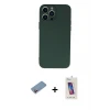 ieg™ iPhone 13 Pro Max Kılıf Ahenk Serisi - Siyah Joko 5D Cam + Shine Kamera Lens Koruma Cam - PE