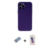 ieg™ iPhone 13 Pro Max Kılıf Ahenk Serisi - Siyah Joko 5D Cam + Shine Kamera Lens Koruma Cam - PE