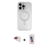 ieg™ iPhone 13 Pro Max Kılıf Akış Minimal Özel Seri - Siyah Joko 5D Cam + Pers Alüminyum Kamera Lens - KI