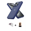 ieg™ iPhone 13 Pro Max Kılıf Atlas Form - Şeffaf Maxco Cam Ekran Koruyucu + Pers Alüminyum Kamera Lens - GI