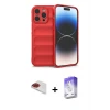 ieg™ iPhone 13 Pro Max Kılıf Atlas Koleksiyonu - Siyah Bilvis 5in1 3D Magic Cam Ekran Koruyucu + Pers Alüminyum Kamera Lens - KI