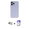 ieg™ iPhone 13 Pro Max Kılıf Atlas Minimal Prime - Siyah Bilvis 5in1 3D Magic Cam Ekran Koruyucu + Rainbow Kamera Lens Koruma Cam - REGD