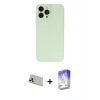 ieg™ iPhone 13 Pro Max Kılıf Atlas Minimal Prime - Siyah Bilvis 5in1 3D Magic Cam Ekran Koruyucu + Rainbow Kamera Lens Koruma Cam - REGD