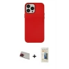 ieg™ iPhone 13 Pro Max Kılıf Çekirdek Çizgi - Siyah 6D Mat Seramik Hayalet Nano Ekran Koruyucu + Rainbow Kamera Lens Koruma Cam - KI
