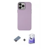 ieg™ iPhone 13 Pro Max Kılıf Çekirdek Çizgi - Siyah Bilvis 5in1 5D Magic Hayalet Cam Ekran Koruyucu + Metal Kamera Lens Koruma Cam - KI