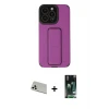 ieg™ iPhone 13 Pro Max Kılıf Çekirdek Yansıma - Şeffaf 360 Full Body Arka Koruyucu + Rainbow Kamera Lens Koruma Cam - BZ
