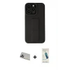 ieg™ iPhone 13 Pro Max Kılıf Çekirdek Yansıma - Şeffaf Pasifik Cam Ekran Koruyucu + Rainbow Kamera Lens Koruma Cam - MR