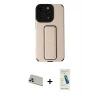 ieg™ iPhone 13 Pro Max Kılıf Çekirdek Yansıma - Şeffaf Pasifik Cam Ekran Koruyucu + Rainbow Kamera Lens Koruma Cam - REGD