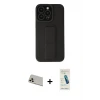 ieg™ iPhone 13 Pro Max Kılıf Çekirdek Yansıma - Şeffaf Pasifik Cam Ekran Koruyucu + Rainbow Kamera Lens Koruma Cam - REGD