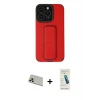 ieg™ iPhone 13 Pro Max Kılıf Çekirdek Yansıma - Şeffaf Pasifik Cam Ekran Koruyucu + Rainbow Kamera Lens Koruma Cam - REGD